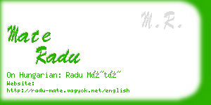 mate radu business card